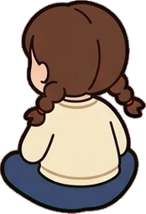 People sitting, a sticker from the The Kindergarten world
