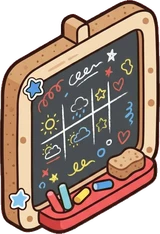 Signboards and chalkboards, a sticker from the The Kindergarten world