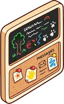 Signboards and chalkboards, a sticker from the The Kindergarten world