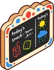 Signboards and chalkboards, a sticker from the The Kindergarten world