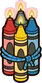 Candles and small lights, a sticker from the The Kindergarten world