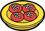 Food and drinks, a sticker from the The Kindergarten world