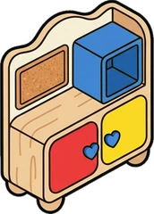 Wall cabinets, a sticker from the The Kindergarten world