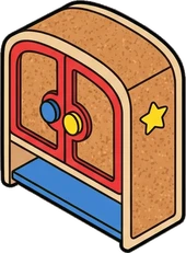 Wall cabinets, a sticker from the The Kindergarten world