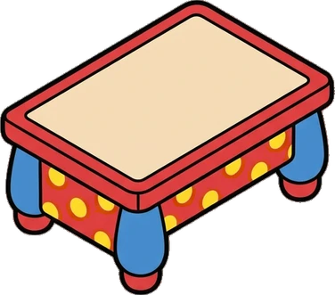 Desks and workbenches, a sticker from the The Kindergarten world