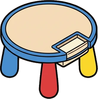 Desks and workbenches, a sticker from the The Kindergarten world