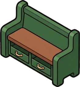 Benches, a sticker from the Little Bookshop world