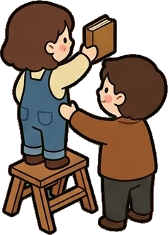 People together, a sticker from the Little Bookshop world