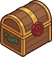 Chests and trunks, a sticker from the Little Bookshop world