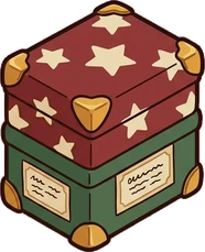 Chests and trunks, a sticker from the Little Bookshop world
