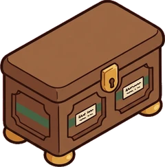 Chests and trunks, a sticker from the Little Bookshop world