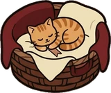 Pet beds and homes, a sticker from the Little Bookshop world