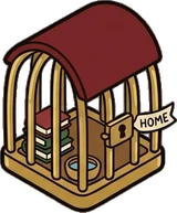 Pet beds and homes, a sticker from the Little Bookshop world