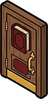 Doors, a sticker from the Little Bookshop world