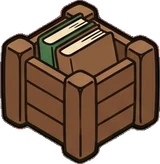 Baskets and floor things, a sticker from the Little Bookshop world