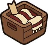 Baskets and floor things, a sticker from the Little Bookshop world