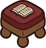 Baskets and floor things, a sticker from the Little Bookshop world