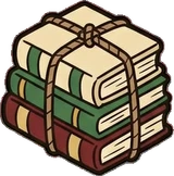 Baskets and floor things, a sticker from the Little Bookshop world