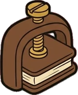 Baskets and floor things, a sticker from the Little Bookshop world