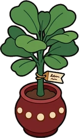 Floor plants, a sticker from the Little Bookshop world