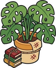 Floor plants, a sticker from the Little Bookshop world