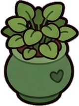 Small plants, a sticker from the Little Bookshop world