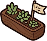 Small plants, a sticker from the Little Bookshop world