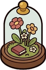 Small plants, a sticker from the Little Bookshop world