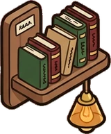 Garlands and hanging things, a sticker from the Little Bookshop world