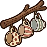 Garlands and hanging things, a sticker from the Little Bookshop world
