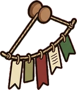 Garlands and hanging things, a sticker from the Little Bookshop world