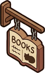 Garlands and hanging things, a sticker from the Little Bookshop world