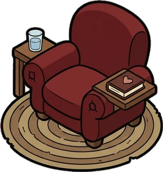 Big floor pieces, a sticker from the Little Bookshop world