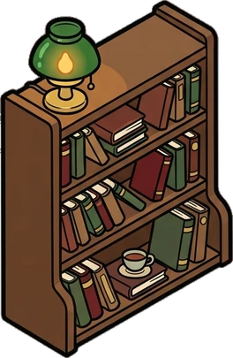 Big floor pieces, a sticker from the Little Bookshop world