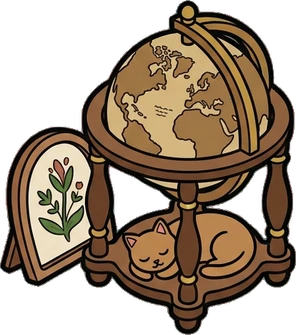 Big floor pieces, a sticker from the Little Bookshop world