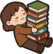 People lying down, a sticker from the Little Bookshop world