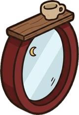 Mirrors, a sticker from the Little Bookshop world