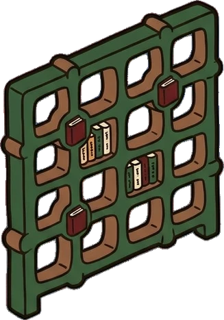 Folding screens, a sticker from the Little Bookshop world