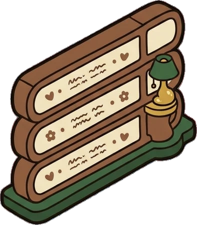 Folding screens, a sticker from the Little Bookshop world