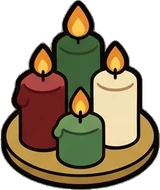 Candles and small lights, a sticker from the Little Bookshop world