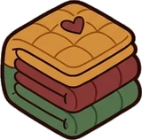 Cushions and blankets, a sticker from the Little Bookshop world