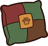 Cushions and blankets, a sticker from the Little Bookshop world