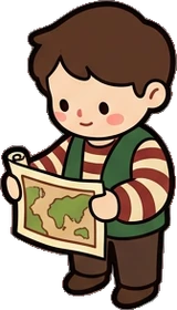 People standing, a sticker from the Little Bookshop world