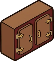 Wall cabinets, a sticker from the Little Bookshop world