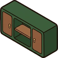 Wall cabinets, a sticker from the Little Bookshop world