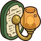 Wall lights, a sticker from the Little Bookshop world