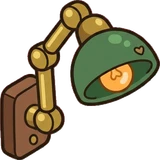 Wall lights, a sticker from the Little Bookshop world