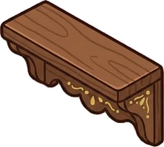 Wall shelves, a sticker from the Little Bookshop world