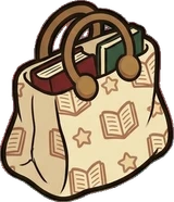Bags, hats and shoes, a sticker from the Little Bookshop world