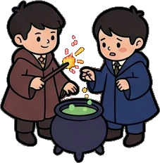 People together, a sticker from the The Magic Classroom world